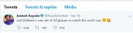 Ambati Rayudu's tweet